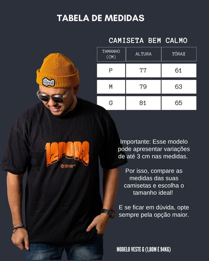 Camiseta Bem calmo oversized